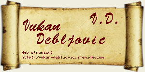 Vukan Debljović vizit kartica
